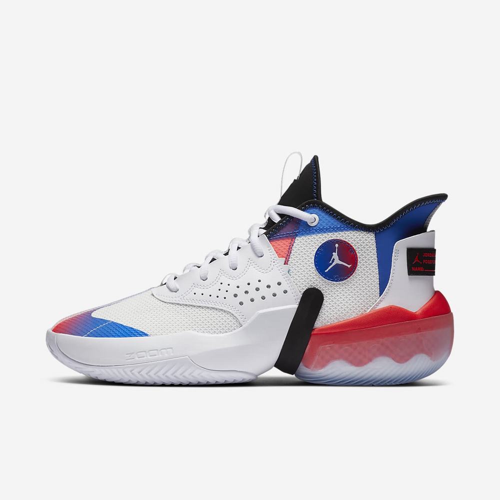 Chaussure De Basket Nike Jordan React Elevation Blanche 3894-602 White/Black/Hyper Royal/Infrared 23 Homme | MGG-66210574